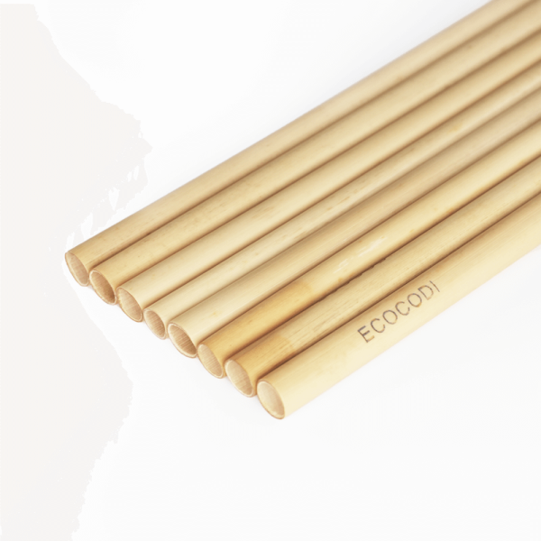 A natural reed straw that’s compostable, biodegradable, and safe for hot or cold drinks